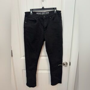 Men’s vintage genes black slim fit jeans size 32x30 #E